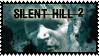 a blue picture of james sunderland with the silent hill 2 logo on top